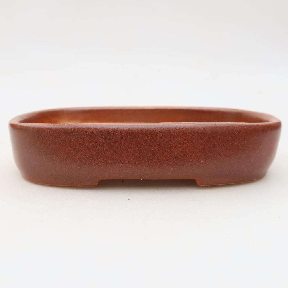 Keramik-Bonsai-Schale, 16 x 11 x 3,5 cm, Farbe: weinrot