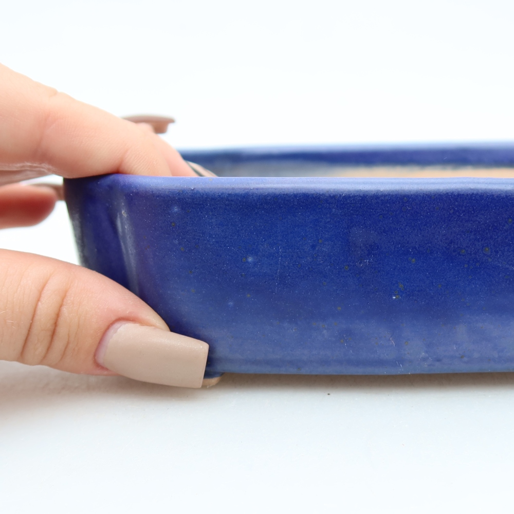 Bonsaischale aus Keramik 16 x 11,5 x 4 cm, Farbe blau