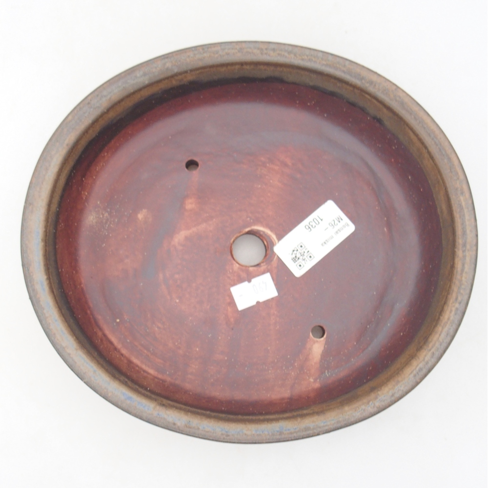 Bonsaischale aus Keramik 21 x 19 x 8 cm, braun