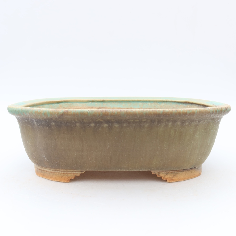 Bonsaischale aus Keramik 25 x 21 x 8 cm, grün