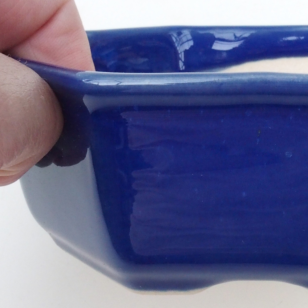 Bonsaischale H13 - 12,5 x 12,5 x 4,5 cm - blau