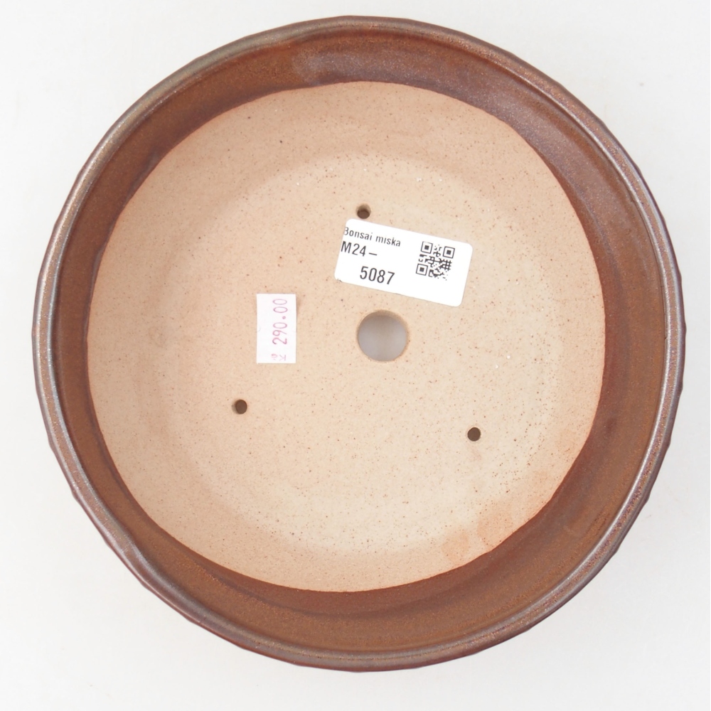 Bonsaischale aus Keramik 17,5 x 17,5 x 5 cm, braun