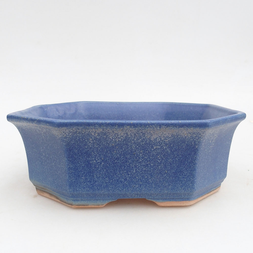 Bonsaischale aus Keramik 17,5 x 17,5 x 6 cm, Farbe blau
