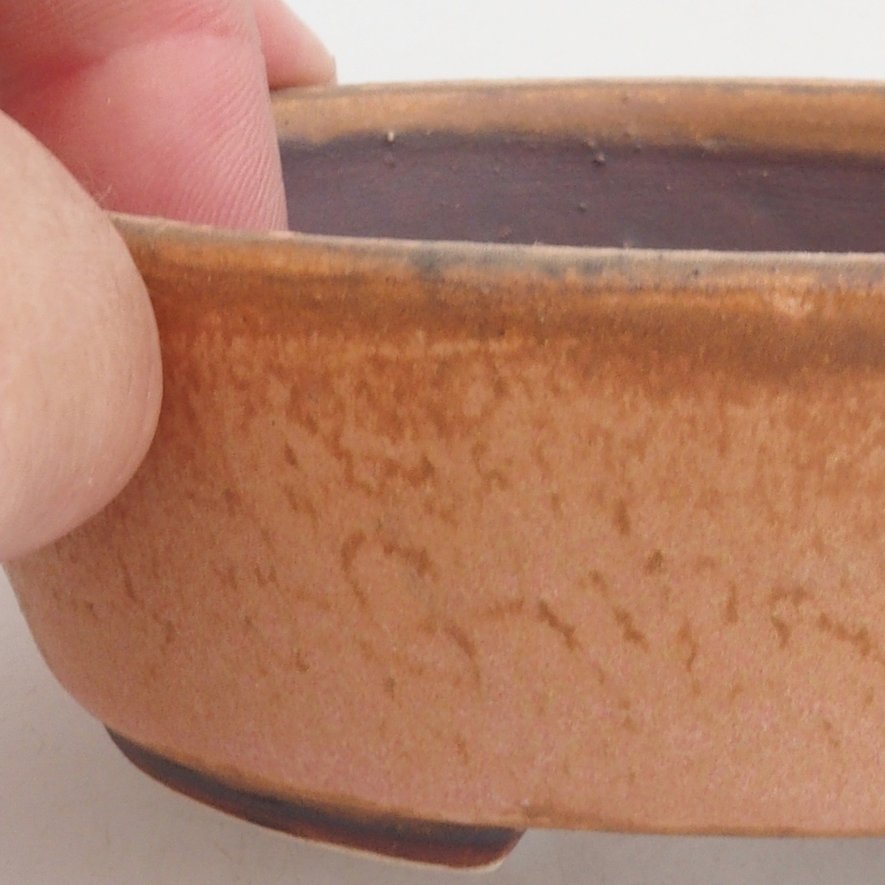 Bonsaischale aus Keramik 10 x 8,5 x 4 cm, braun