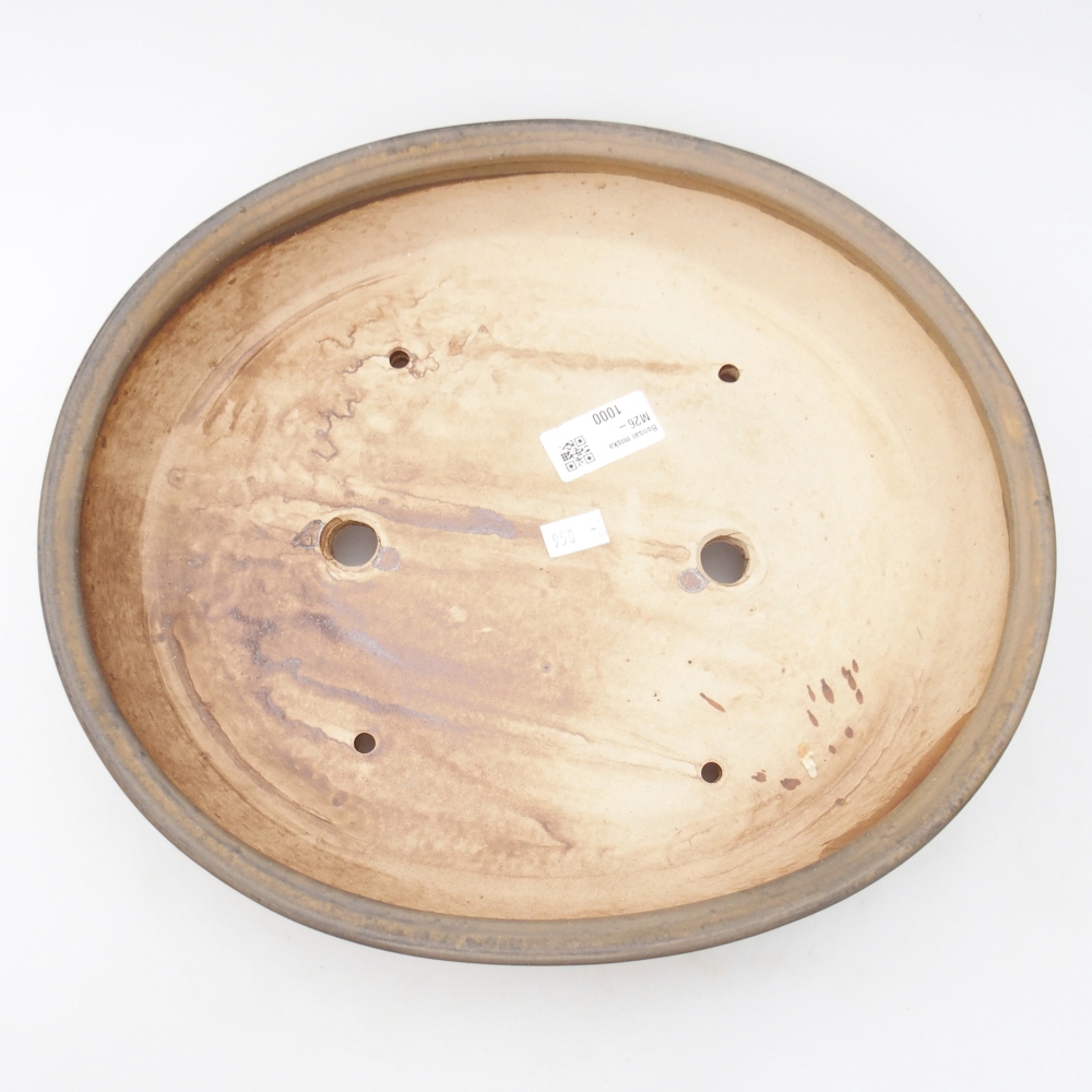 Bonsaischale aus Keramik 31,5 x 27,5 x 6 cm, braun