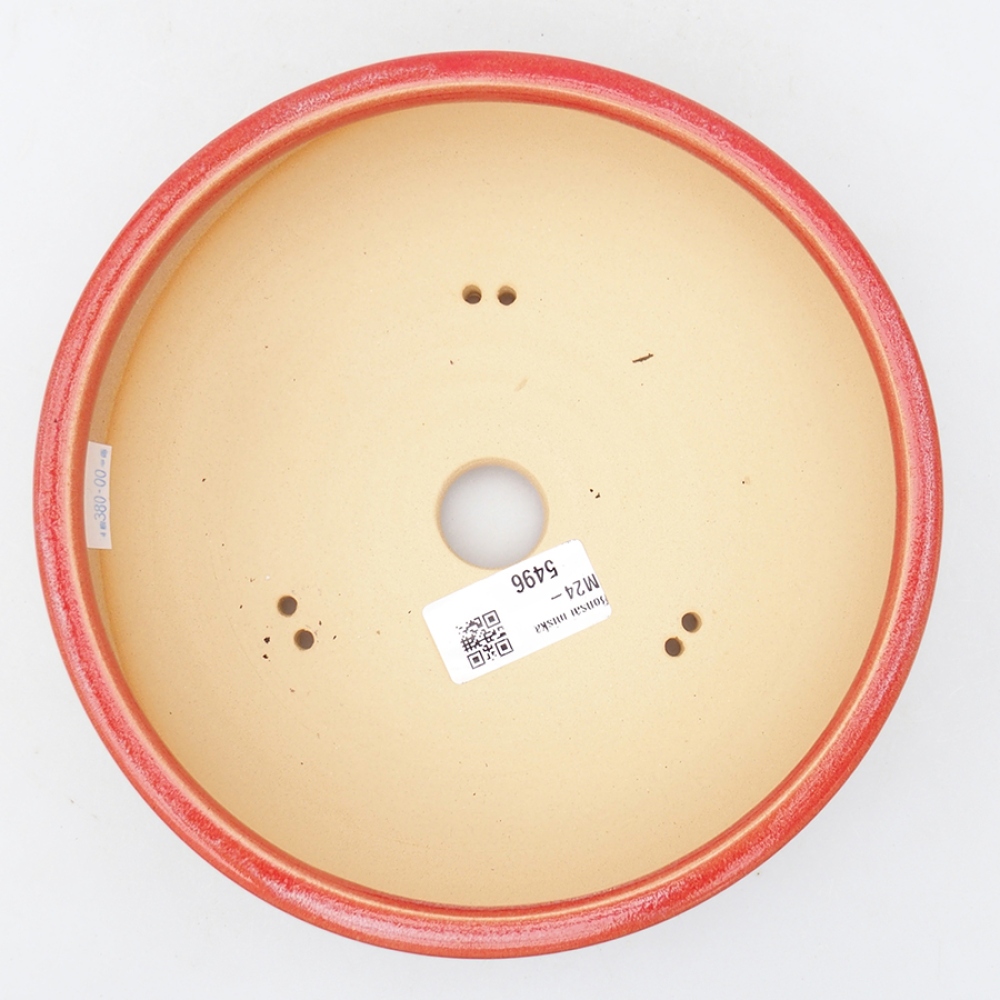 Bonsaischale aus Keramik 19 x 19 x 6 cm, Farbe rot