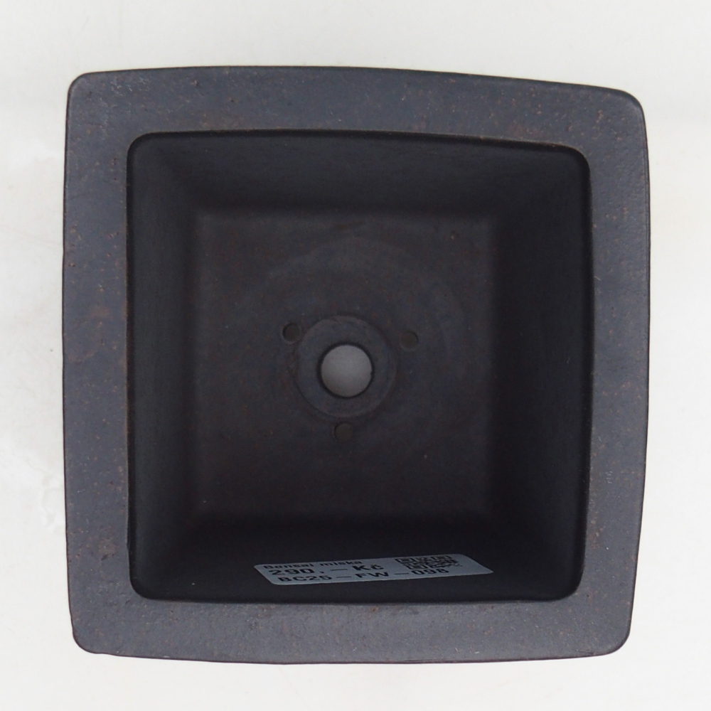 Bonsaischale aus Keramik 9,5 x 9,5 x 10 cm, bräunlich ocker