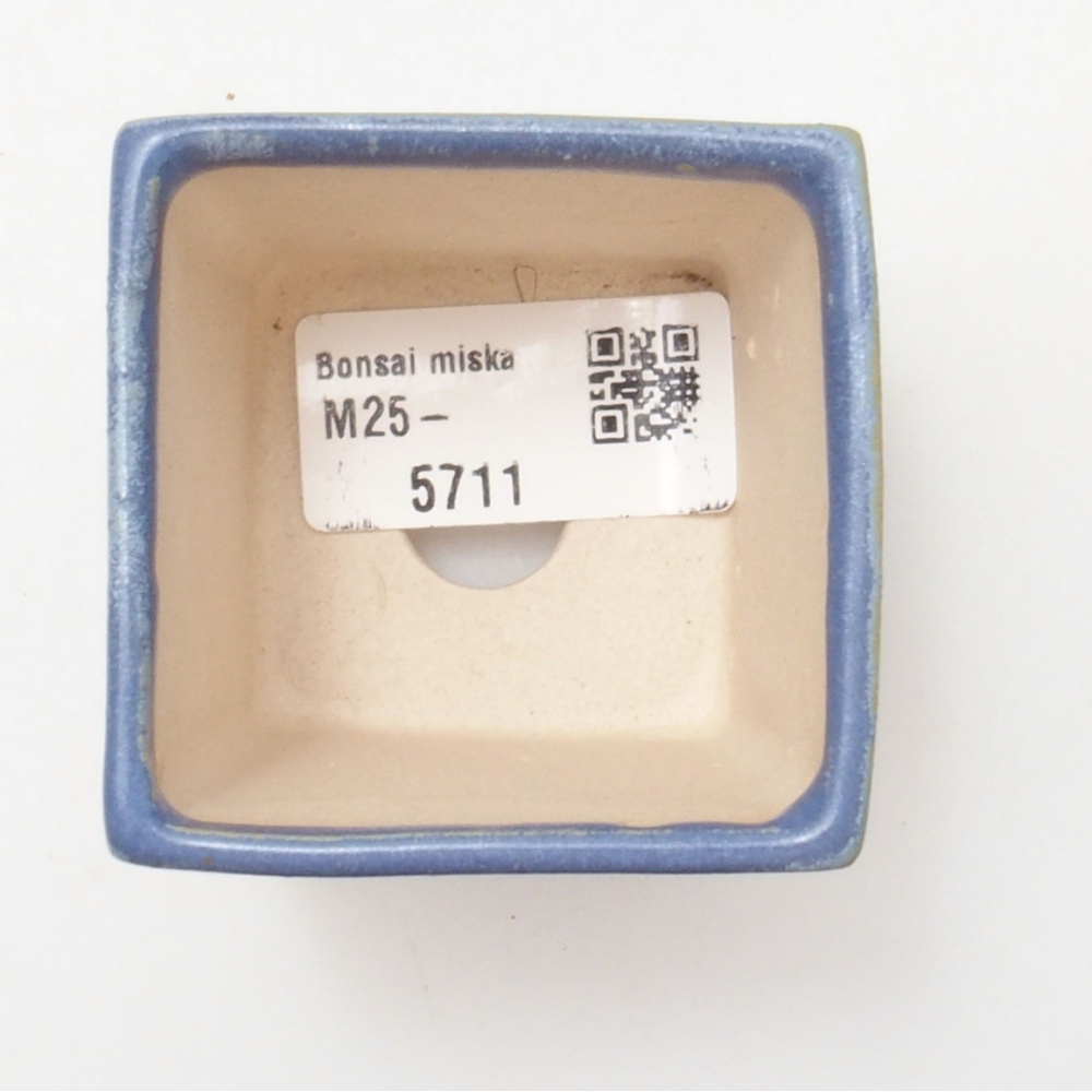 Mini-Bonsaischale 5,5 x 5,5 x 6,5 cm, Farbe blau