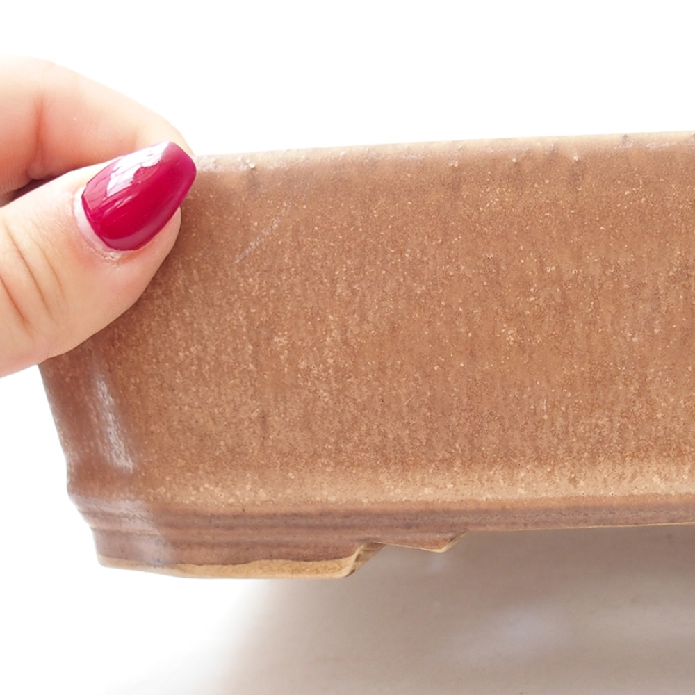 Bonsaischale aus Keramik 21 x 18 x 6 cm, rosa