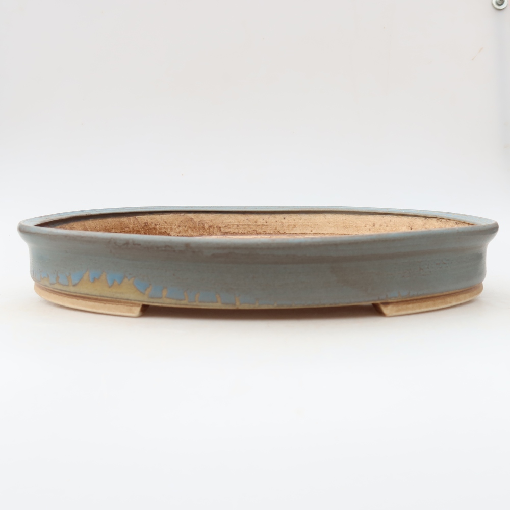 Keramik-Bonsai-Schale 31 x 27 x 4,5 cm, Farbe: blau