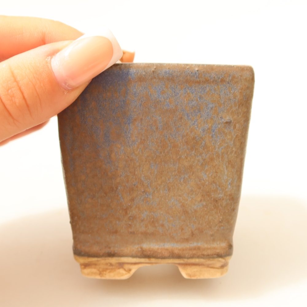 Keramik-Bonsai-Schale 6,5 x 6,5 x 7 cm, Farbe: Blau