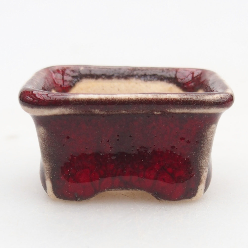 Mini-Bonsaischale 3 x 2,5 x 2 cm, Farbe rot
