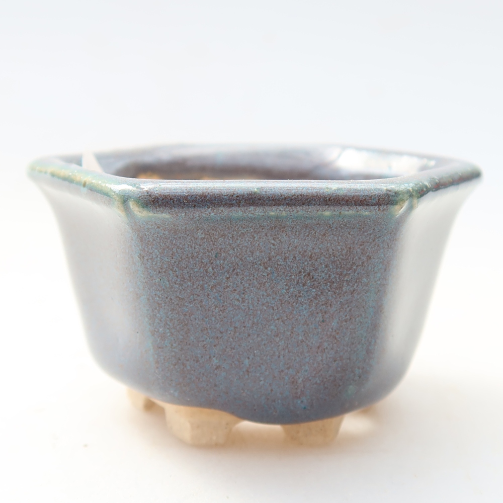Keramik-Bonsai-Schale, 5,5 × 5 × 3 cm, Farbe: Grau
