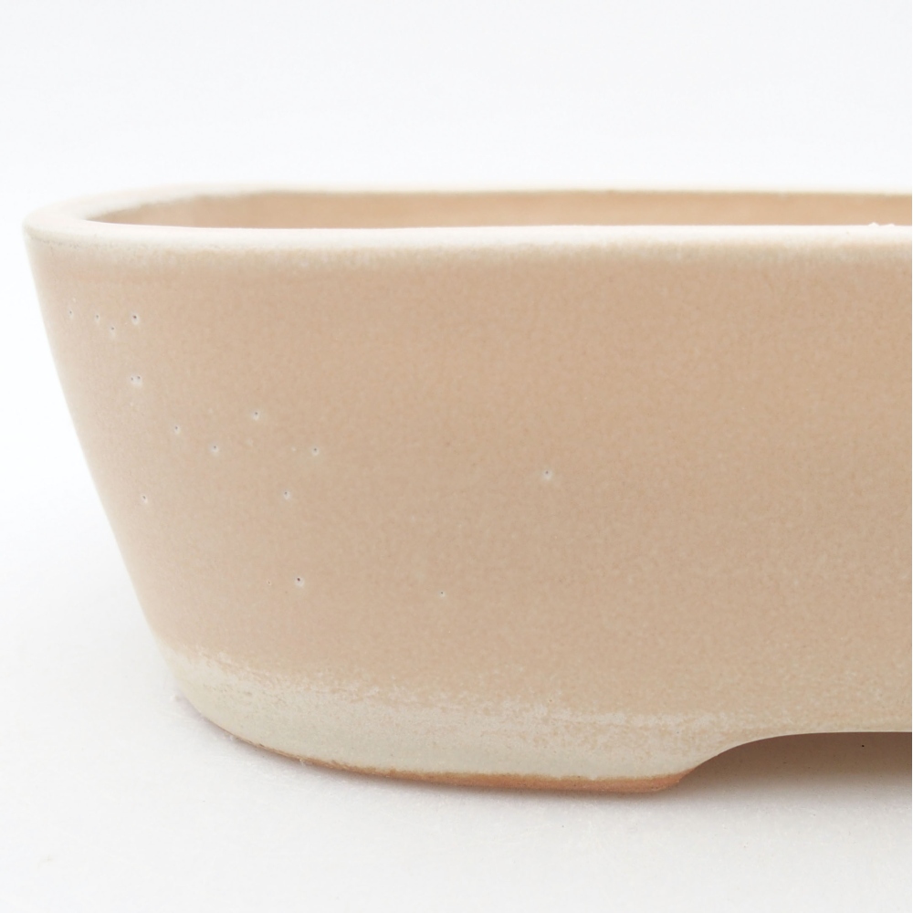 Bonsaischale aus Keramik 23 x 17,5 x 5,5 cm, Farbe beige