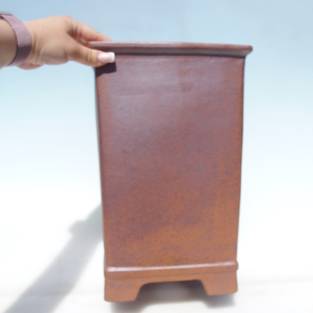 Schale 21,5 x 21,5 x 32 cm braun - NUR PERSÖNLICHE ABHOLUNG ODER PALLETTENVERKEHR