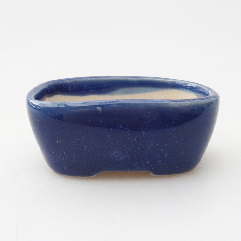 Mini-Bonsaischale 5,5 x 4 x 2,5 cm, Farbe blau