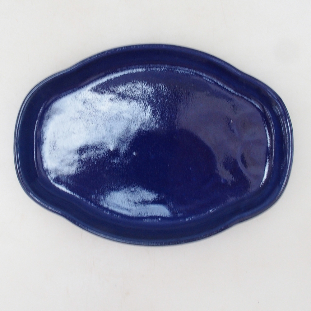 Keramikschale H75 - 18,5 x 13 x 1,5 cm - blau