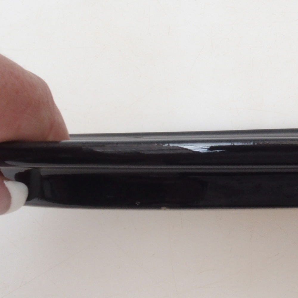 Bonsai oval Untertasse S - 20 x 16,5 x 1,5 cm - schwarz