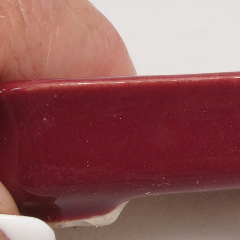 Mini-Bonsaischale 5,5 x 3,5 x 1,5 cm, bordeauxrot