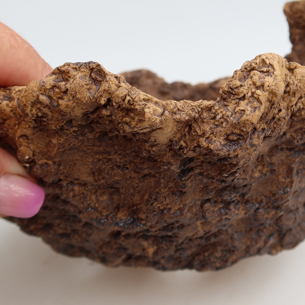 Keramikschale 19,5 x 16 x 13 cm, Farbe: braun