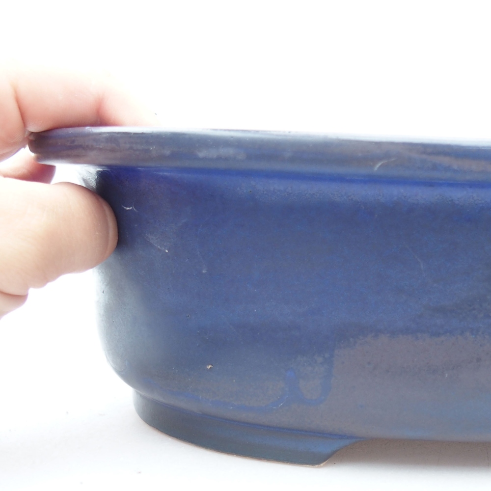 Bonsaischale aus Keramik 26 x 22 x 8 cm, Farbe blau