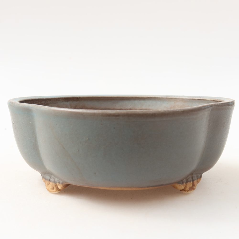Keramik-Bonsai-Schale, 13,5 x 12,5 x 5 cm, Farbe: Blau