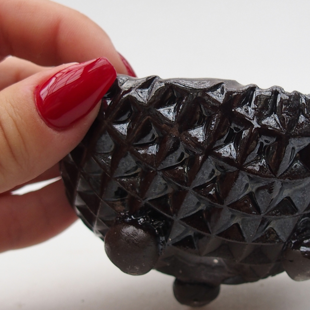 Keramikschale 8,5 x 8 x 6 cm , Farbe schwarz