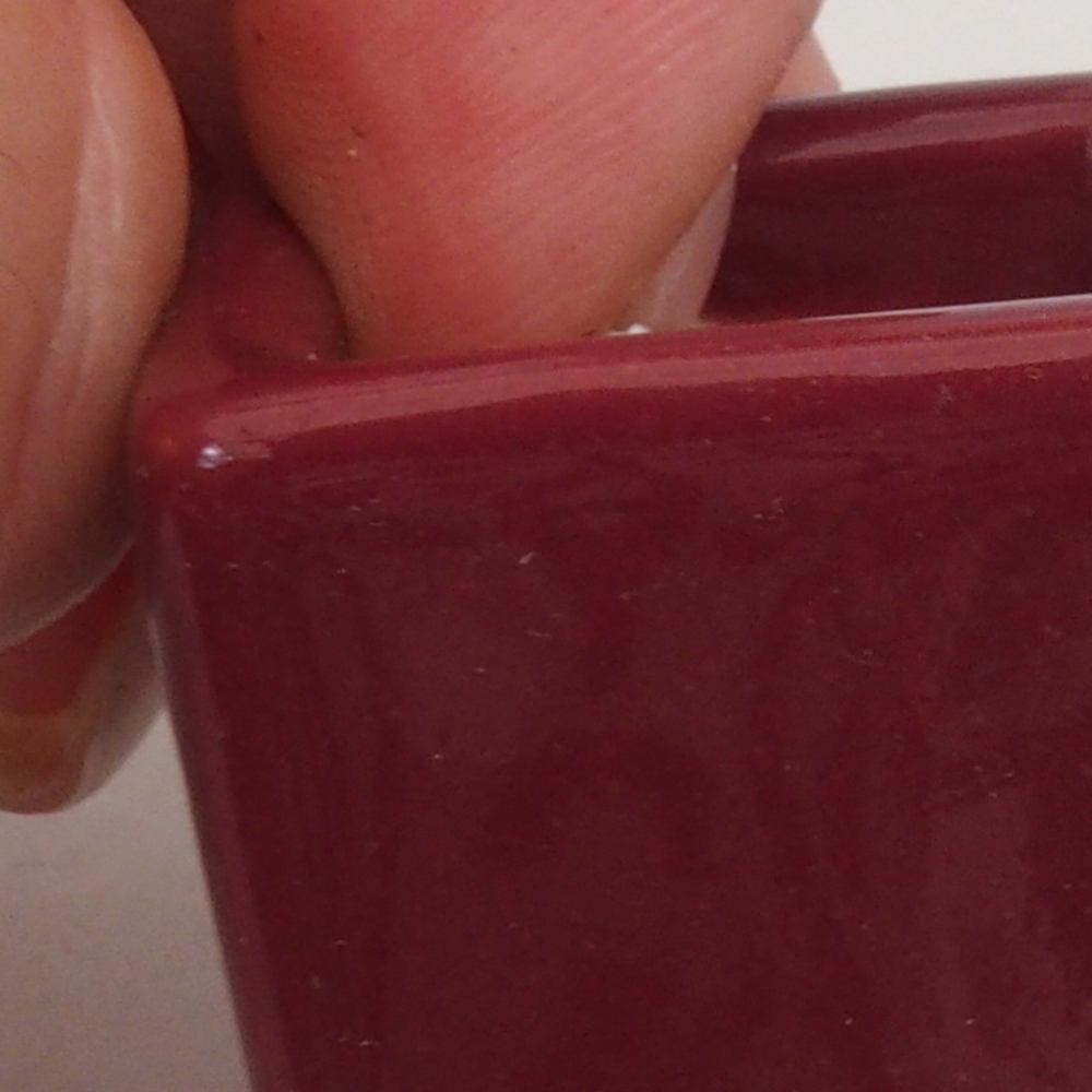 Mini-Bonsaischale 3 x 3 x 3,5 cm, bordeauxrot