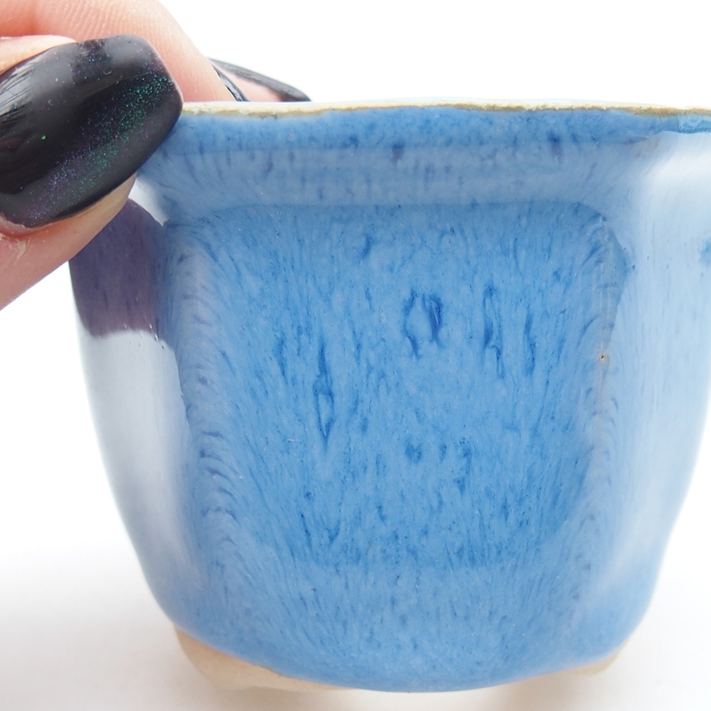 Mini-Bonsaischale 4 x 6,5 x 5 cm, Farbe blau