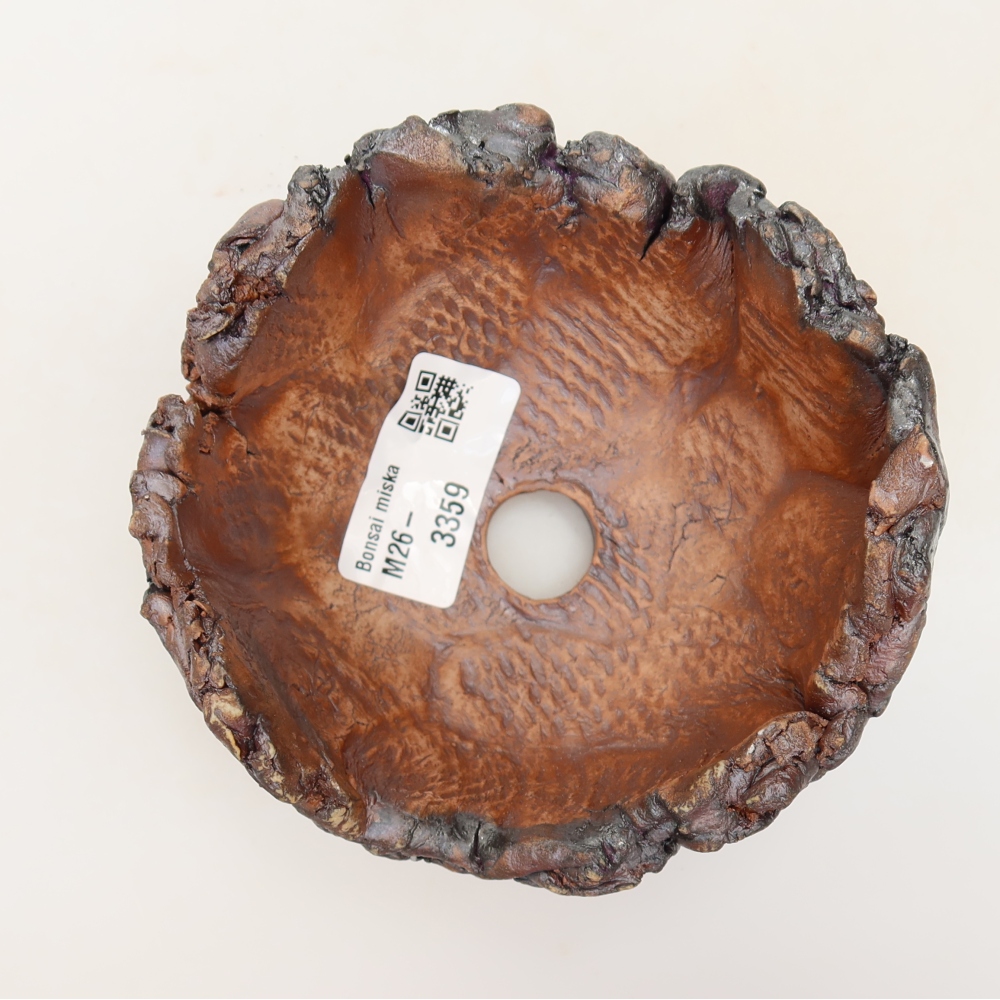 Keramikschale 12 x 11 x 7 cm, Farbe: Braun