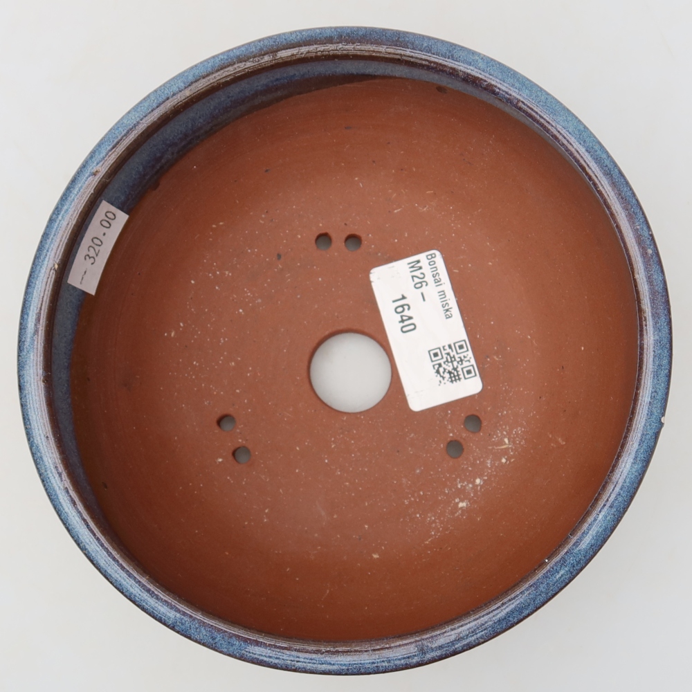 Bonsaischale aus Keramik 15 x 15 x 5,5 cm, Farbe blau