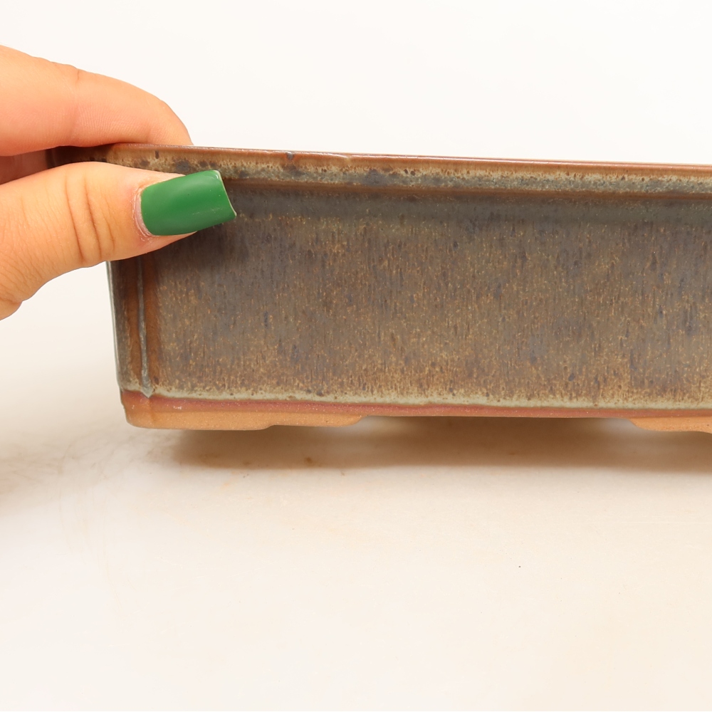 Keramikschale  20 x 15,5 x 5,5 cm, Farbe: braun