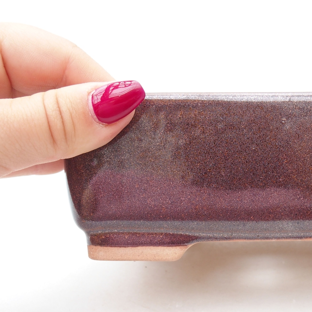 Bonsaischale aus Keramik 15 x 11 x 5,5 cm, braun