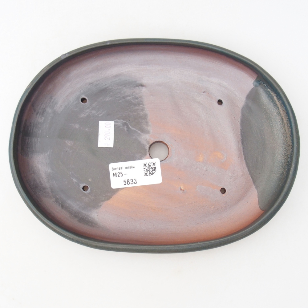 Bonsaischale aus Keramik 22,5 x 17 x 3 cm, Farbe blau