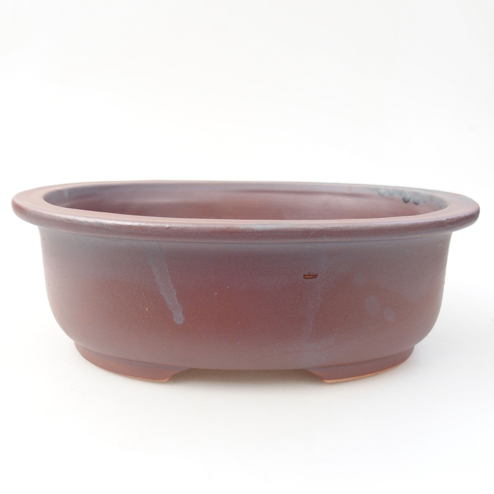 Bonsaischale aus Keramik 23 x 19 x 8 cm, metallfarben