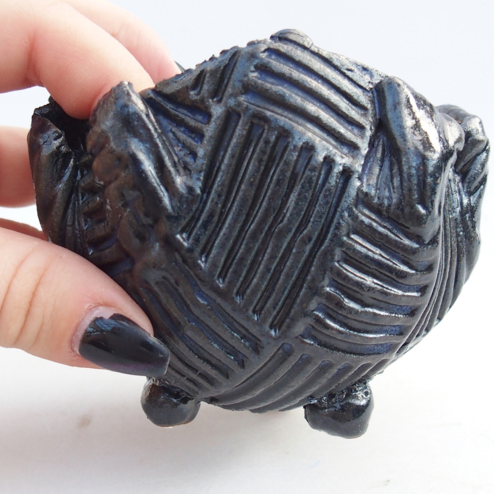 Keramikschale 8 x 8 x 8 cm , Farbe blau