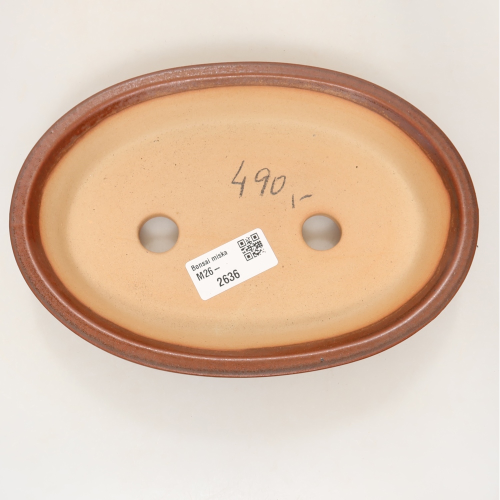 Keramikschale  21 x 15 x 4 cm, Farbe: braun