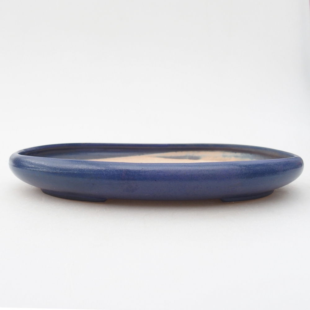 Bonsaischale aus Keramik 22,5 x 16,5 x 3 cm, Farbe blau