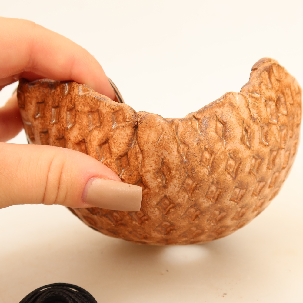 Keramikschale für Kokedama, 12,5 x 12,5 x 8 cm, Farbe: Rosa