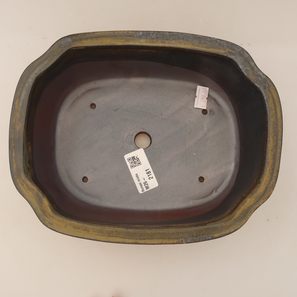 Bonsaischale aus Keramik 23 x 19 x 7 cm, braun
