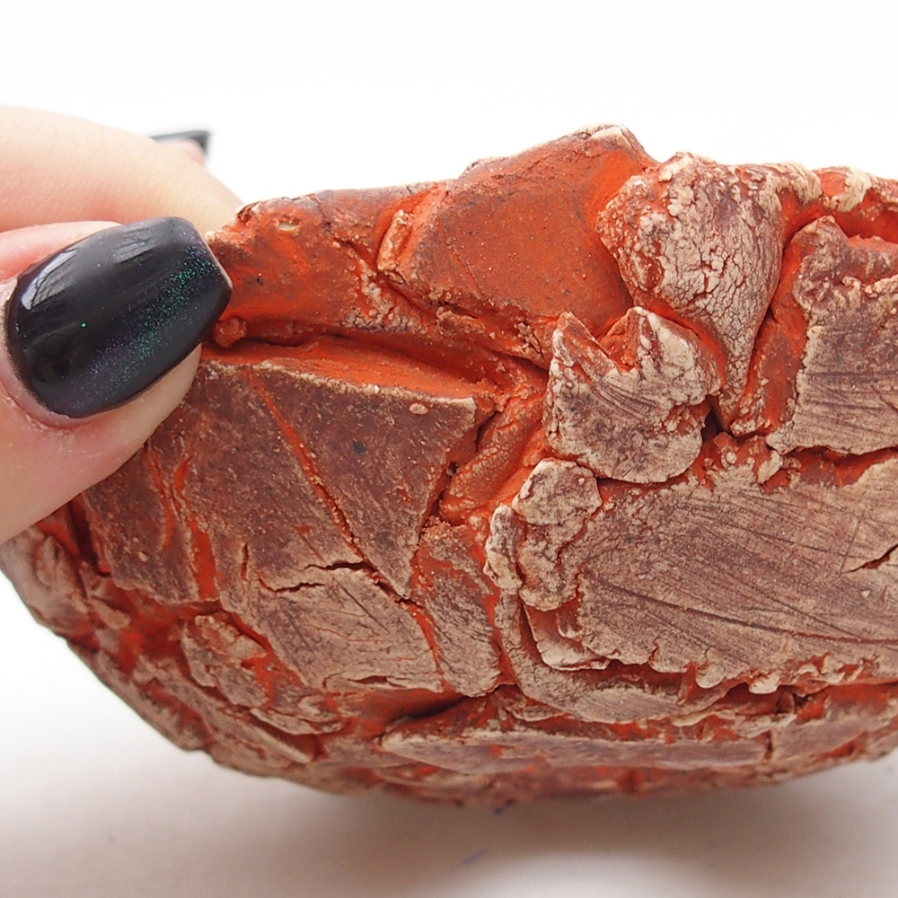 Keramikschale 11 x 11 x 6 cm , Farbe orange