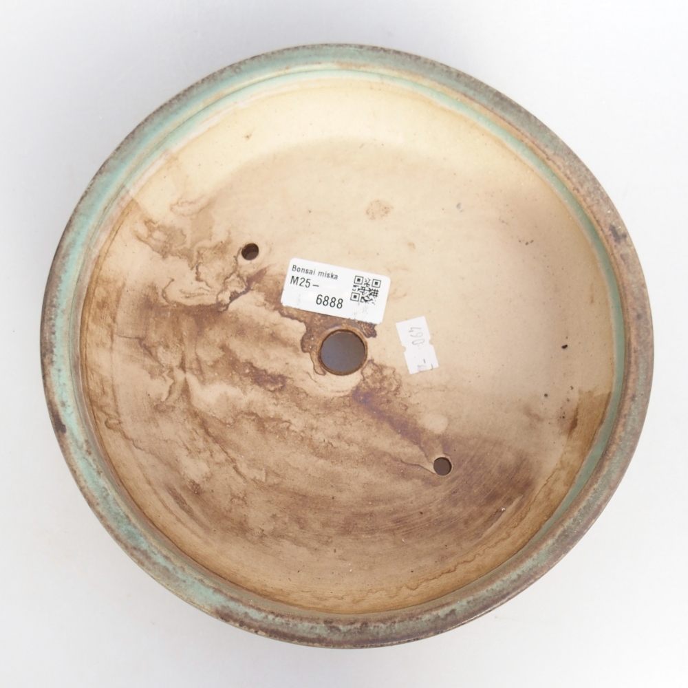 Bonsaischale aus Keramik 21 x 21 x 6 cm, grün