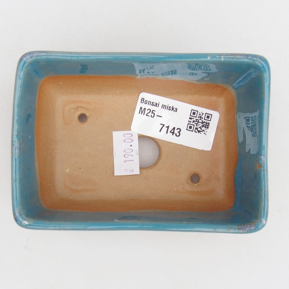 Bonsaischale aus Keramik 10,5 x 7,5 x 4,5 cm, Farbe blau