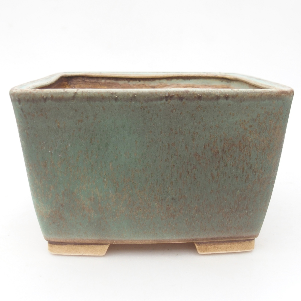Bonsaischale aus Keramik 16 x 16 x 10 cm, grün
