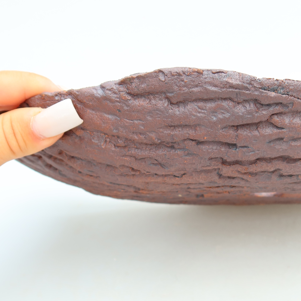 Keramikschale  30 x 19,5 x 7 cm, Farbe: braun