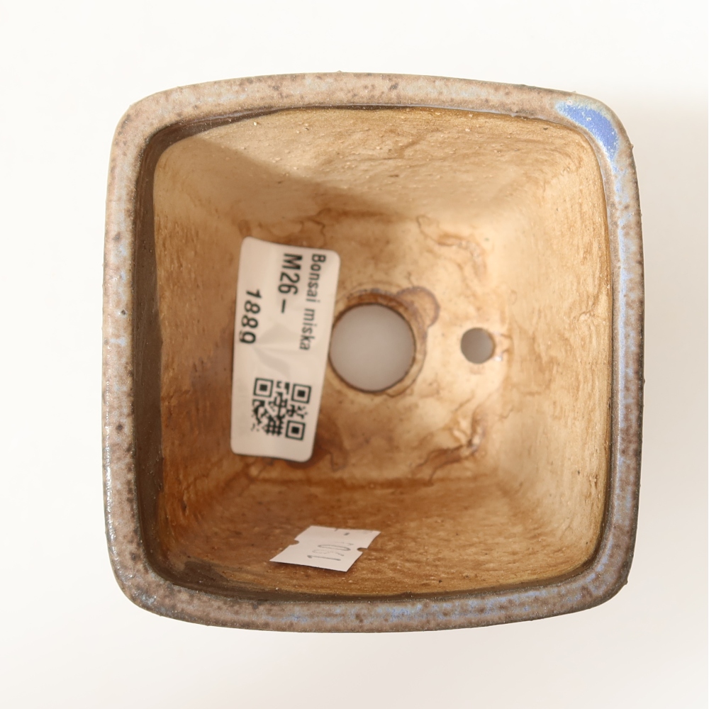 Keramik-Bonsai-Schale, 7,5 x 7,5 x 7,5 cm, Farbe: Blau