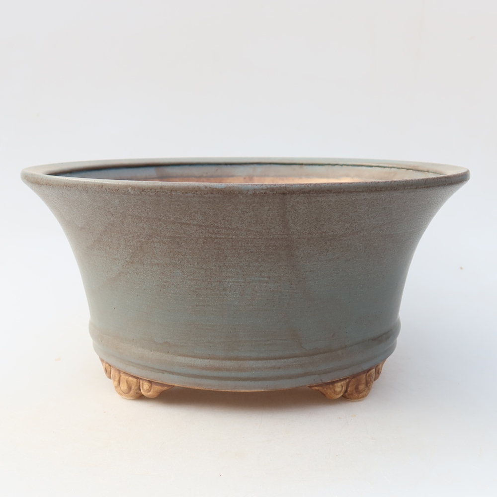 Keramik-Bonsai-Schale 24,5 x 24,5 x 11,5 cm, Farbe: Blau
