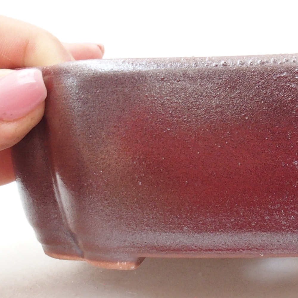 Bonsaischale aus Keramik 18 x 13 x 5 cm, braun