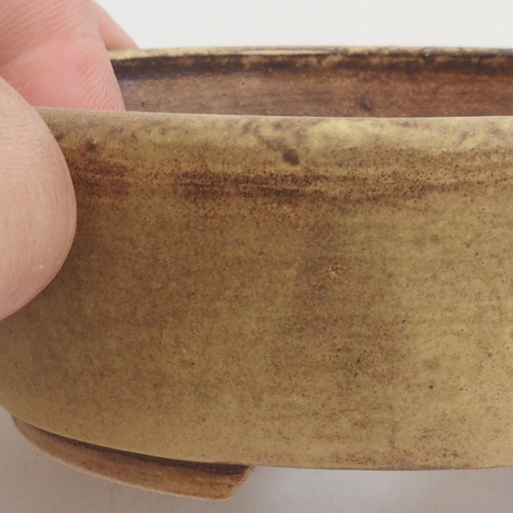 Bonsaischale aus Keramik 10 x 8,5 x 4 cm, braun