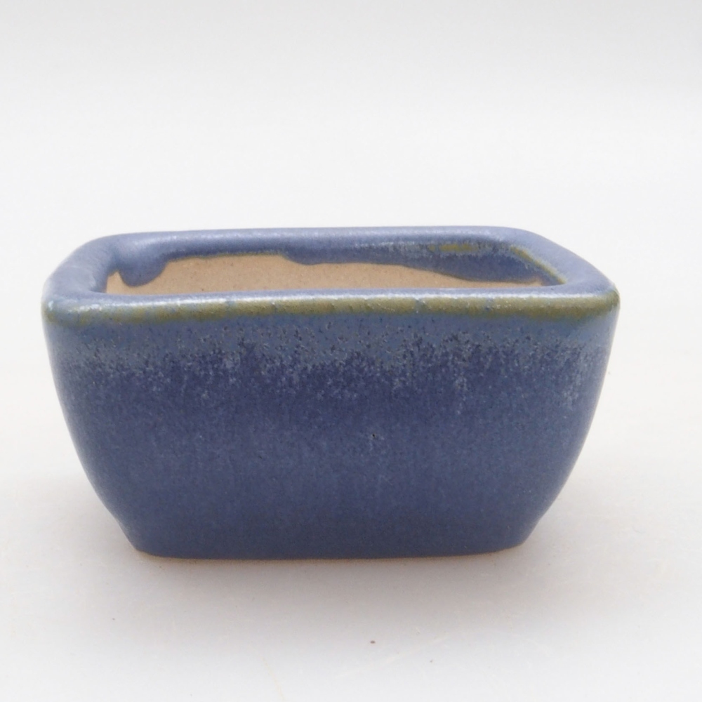 Mini-Bonsaischale 5,5 x 4 x 2,5 cm, Farbe blau